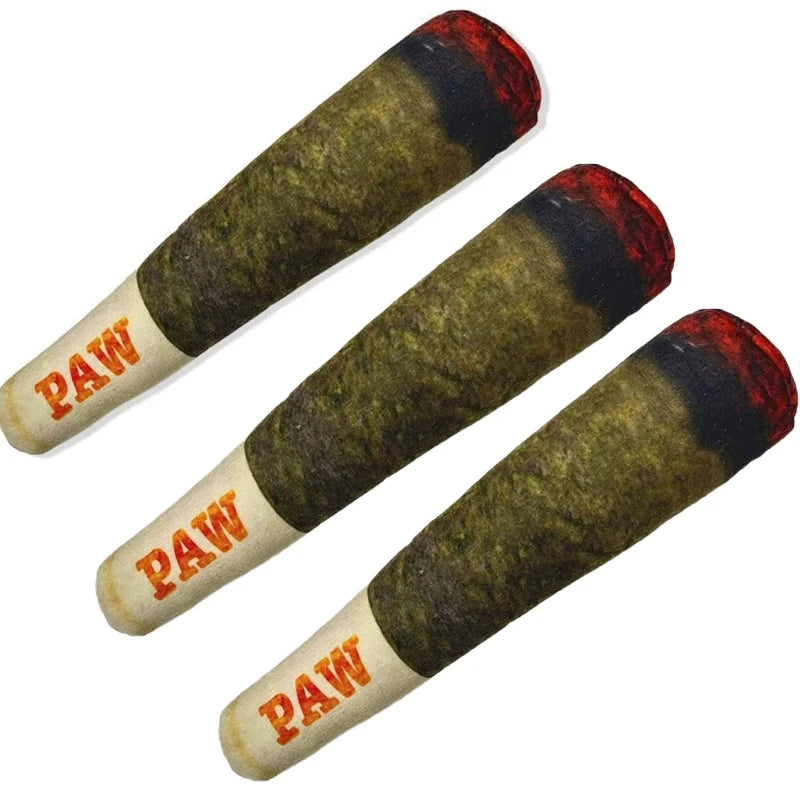 Funny Squeaky Plush Dog Toy Realistic Cigar Shape Interactive Chew Toy For Small Medium Dogs Puppy Pet Play Funny Photo Prop