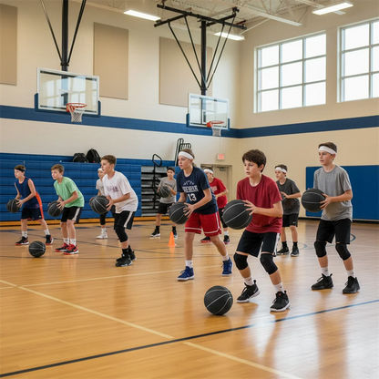 Mute Basketball for Indoor Training, Never Disturb Neighbors, Soft PU Foam Noiseless Bouncing Ball for All Ages with Wall Mount