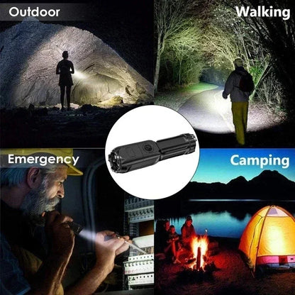 Rechargeable USB Powerful LED Flashlight 10000 Lumen Waterproof Zoom Tactical Flashlight for Fishing Hunting Camping