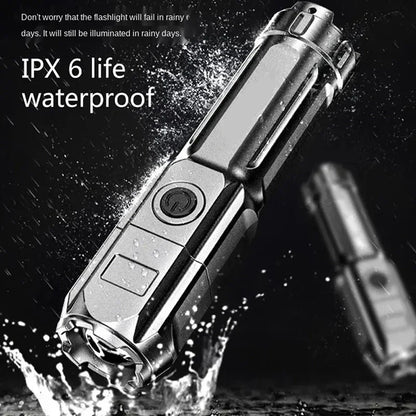 Rechargeable USB Powerful LED Flashlight 10000 Lumen Waterproof Zoom Tactical Flashlight for Fishing Hunting Camping