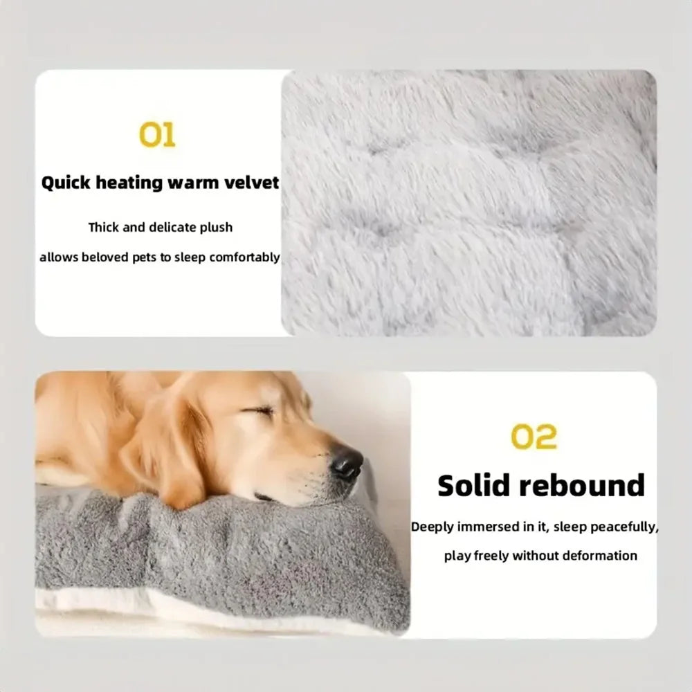 Dog Bed Pet Sleeping Pad Soft Cozy Double Sided Large Dog Mattress Kennel Cushion for Indoor Home Use for Small Medium Large Dogs Cats UK