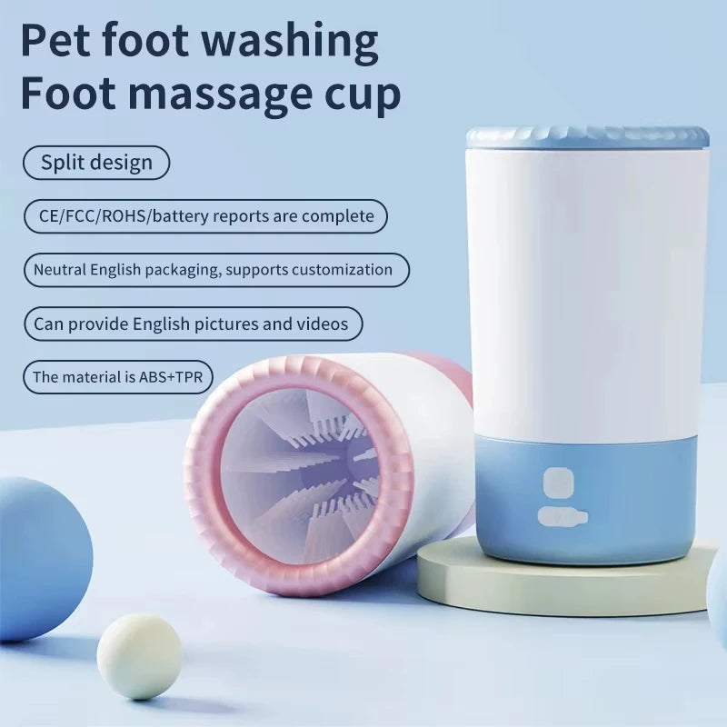 Electric Automatic Portable Pet Foot Washing Machine Dog Paw Cleaner Quick Cleaning Low Noise Waterproof Foot Cup