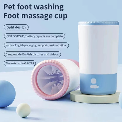 Electric Automatic Portable Pet Foot Washing Machine Dog Paw Cleaner Quick Cleaning Low Noise Waterproof Foot Cup