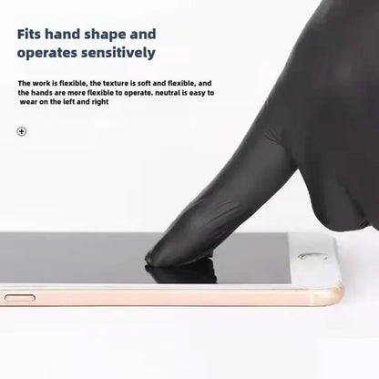 Black Disposable Nitrile Gloves Latex & Powder Free for Tattooing Manicures Salon Cleaning Disposable Food Working Latex Glove