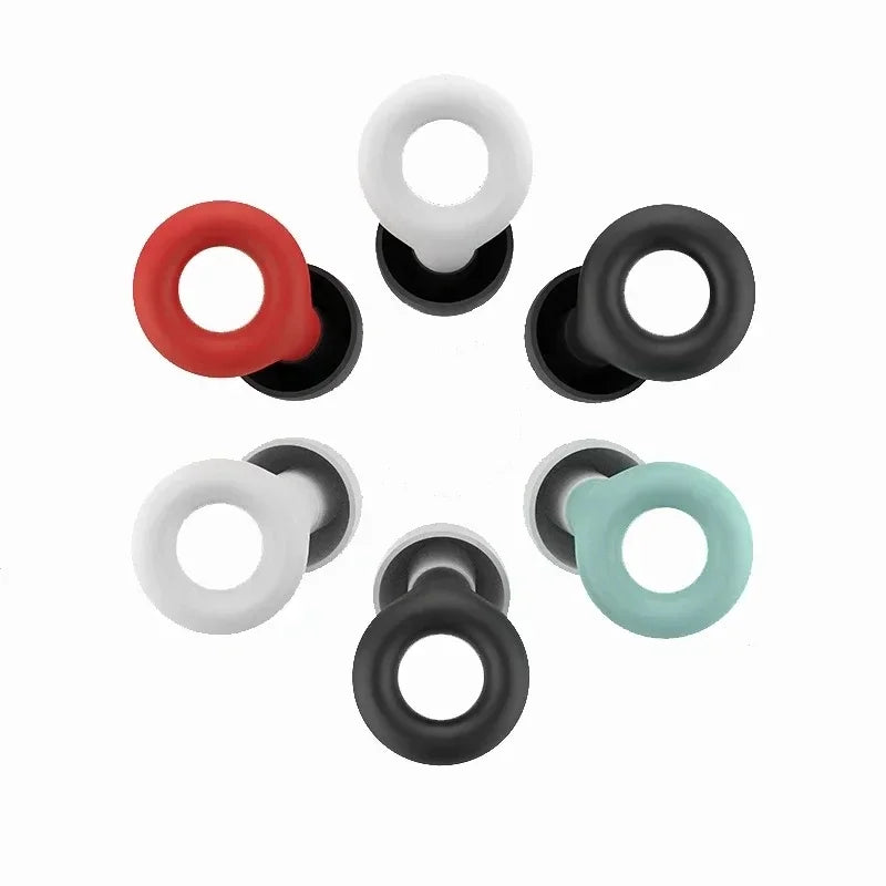 Noise Cancelling Earplugs Silicone Soft Reusable Waterproof For Sleeping Swimming Study Snoring Travel
