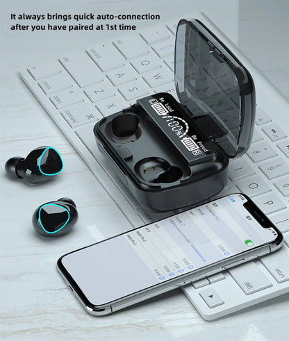 New Arrival M10 Earphone Wireless Headset High Quality Perfect Sound Earbuds Sports Game Music BT Headphone with Power Bank