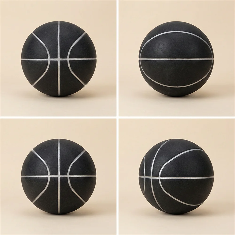 Mute Basketball for Indoor Training, Never Disturb Neighbors, Soft PU Foam Noiseless Bouncing Ball for All Ages with Wall Mount