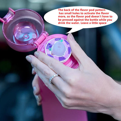 1pc Air Water Bottle With 1pc Random Flavor Pods Portable Transparent With Straw Leak Proof Suitable for Outdoor Sports