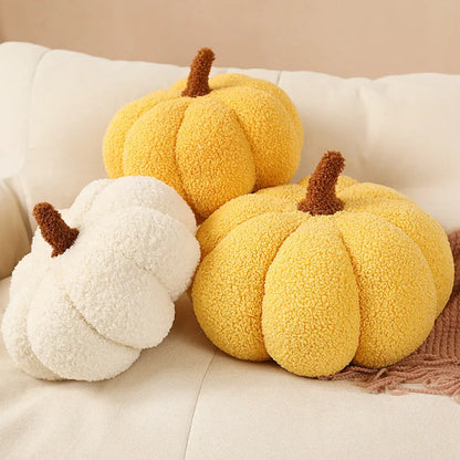Plush Seat Cushion Cute Pumpkin Throw Pillow Super Soft Cushion Waist Sofa  Window Pillow Halloween Pumpkin Ornament 15-35cm
