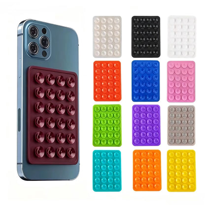 Silicone Suction Phone Holder Mat Multifunctional Suction Cup Wall Stand Square Anti-Slip Single-Sided Case Mount Back Sticker