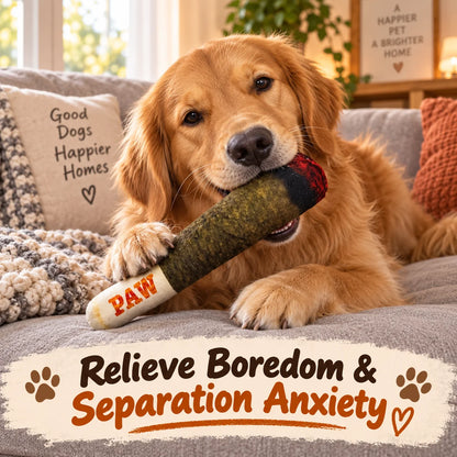 Funny Squeaky Plush Dog Toy Realistic Cigar Shape Interactive Chew Toy For Small Medium Dogs Puppy Pet Play Funny Photo Prop