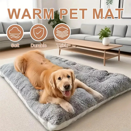 Dog Bed Pet Sleeping Pad Soft Cozy Double Sided Large Dog Mattress Kennel Cushion for Indoor Home Use for Small Medium Large Dogs Cats UK